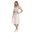 thumbnail image 3 of Women's Flower Pastel Colored Tender Garden A-line Printed Skirt Casual Wear, M, Taupe Blush Peach, by Ambesonne, 3 of 6