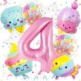 thumbnail image 1 of Set de globos PRELITER Pink Ice Cream número 4 para fiesta de cumpleaños, 1 of 7