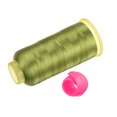 thumbnail image 3 of Uxcell Polyester Embroidery Thread and Thread Spools Savers Kit, Olive Green Pink, 3 of 6