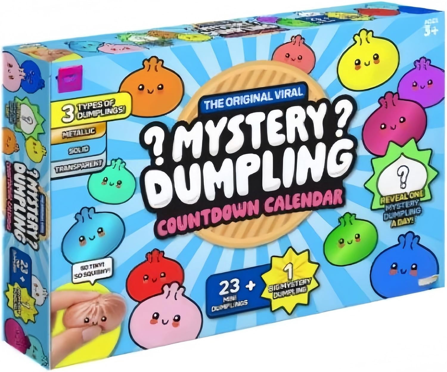 Dumpling Squishy Advent Calendar, 2026 Squishy Dumpling Mystery Advent Countdown Calendar 24 Days, for Anxiety Relief Hand Relax Gifts