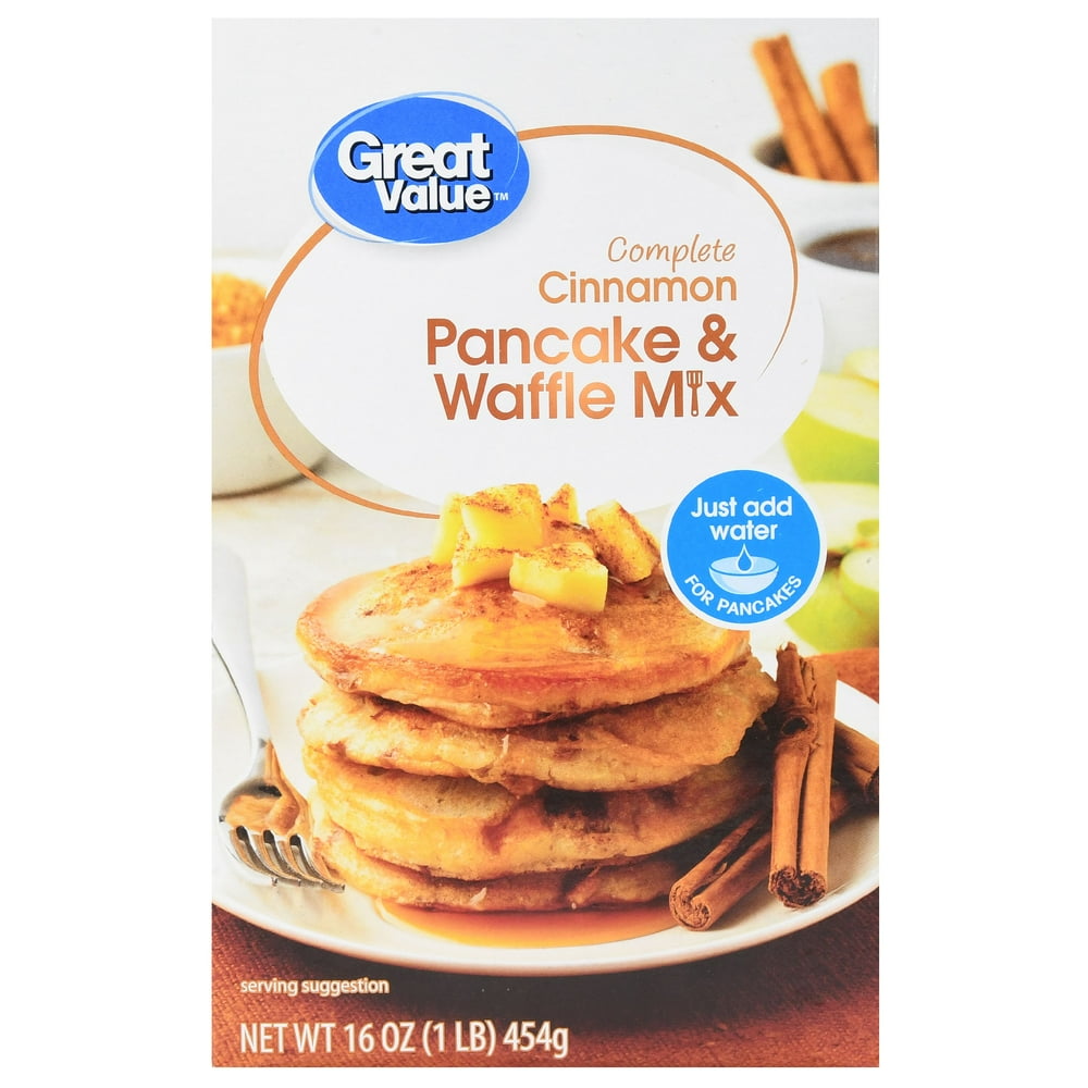 Great Value Pancake & Waffle Mix, Cinnamon, 16 oz