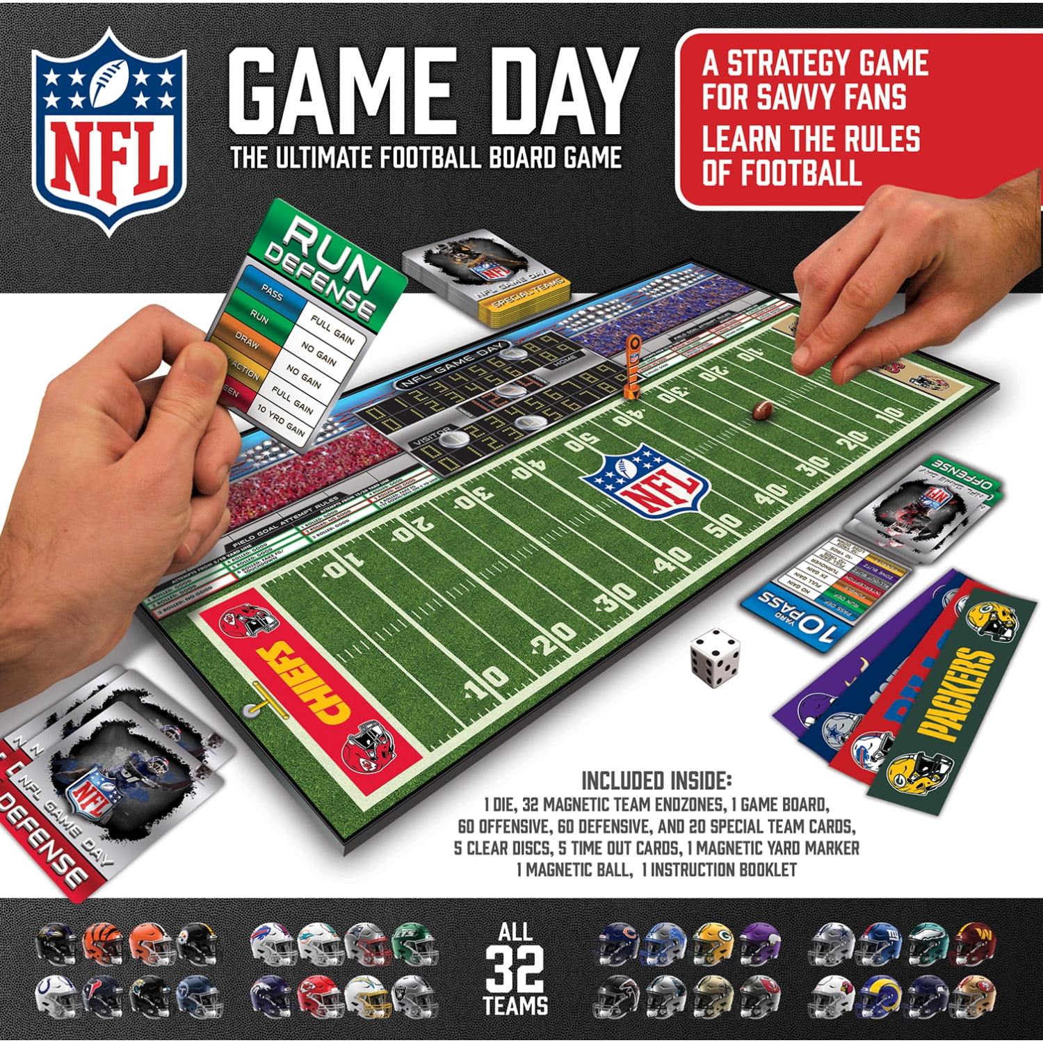 NFL Game Day: The Ultimate Football Board Game – Officially Licensed with All 32 Teams, Ages 9+, 2-4 Players, Fun for Family Game Night or Parties