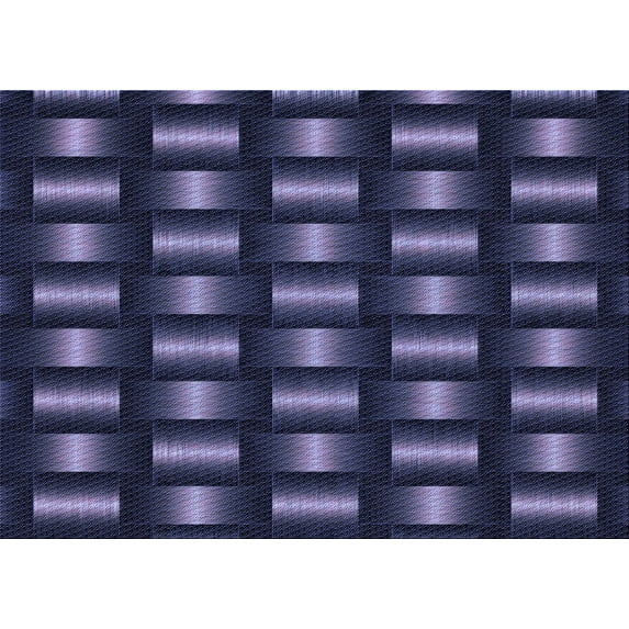 Ahgly Company Machine Washable Indoor Rectangle Transitional Night Blue Area Rugs, 5' x 7'