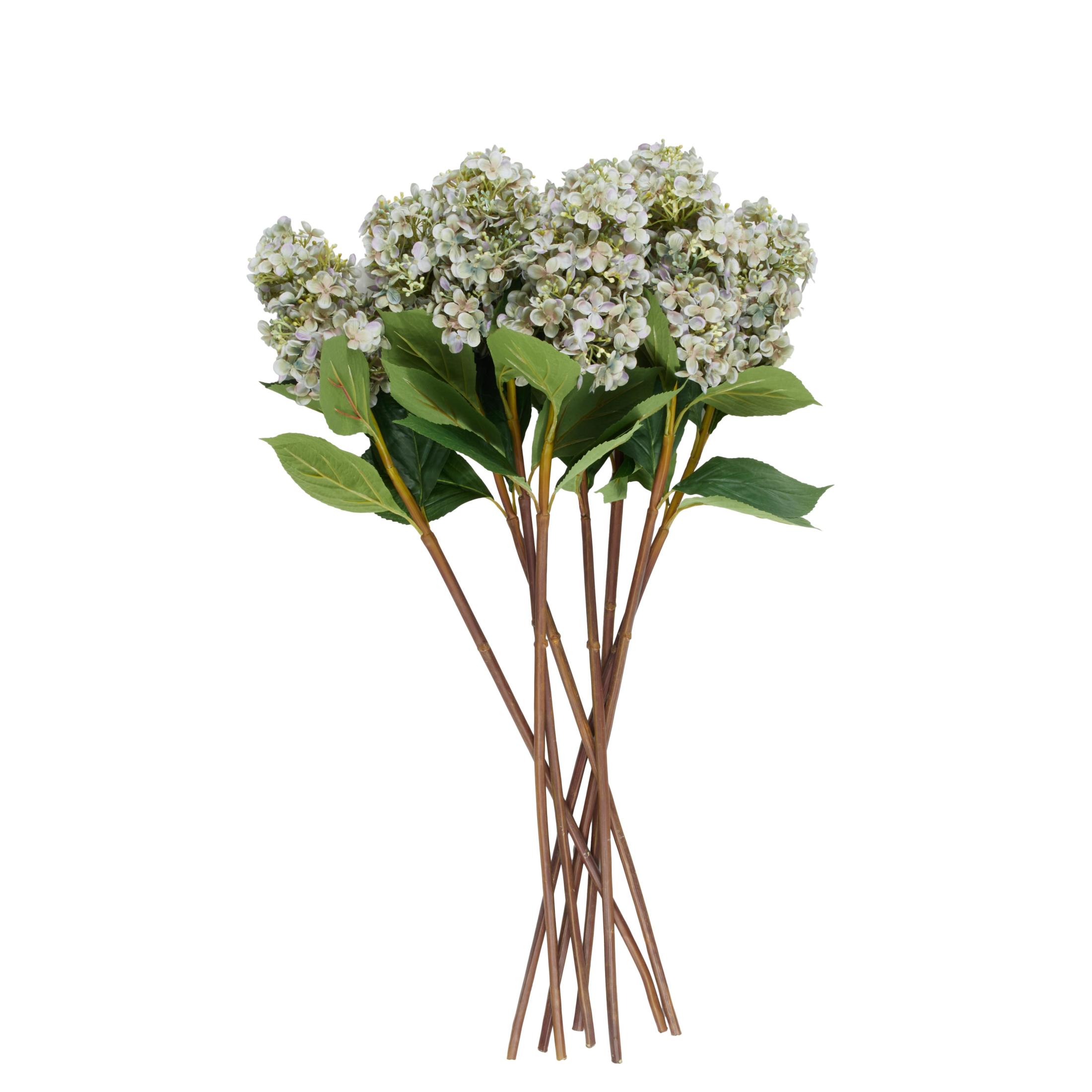 34" Plastic Floral Tall Hydrangea Artificial Flower Stem, by DecMode (8 Count)