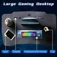 thumbnail image 4 of NiamVelo Gaming Desk 39.4 inch Z-Shaped Computer Desk PC Computer Table Home Office Desk Ergonomic Gamer Workstation with Headphone Hook, Red, 4 of 7