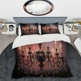 thumbnail image 2 of Designart "Chandelier Shadows I" Chandelier Bedding Covert Set - Glam Pink Fashion Bed Set With 2 Shams, 2 of 6