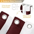 thumbnail image 5 of Burgundy Fabric Shower Curtain, Geometric Cloth Shower Curtain Set with 12 Plastic Hooks, Water Repellent, Machine Washable, Hotel Modern Decorative Polyester Shower Curtains for Bathroom, 72x72, 5 of 6