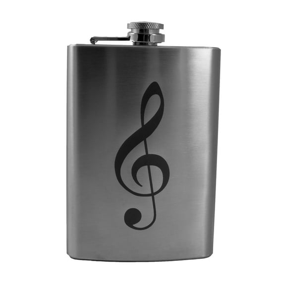 8oz Treble Clef Note Flask L1