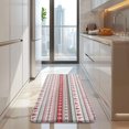 thumbnail image 4 of Red and White Christmas Striped Pattern Kitchen Rug Mat,Kitchen Runner Rugs Non Skid Washable,Decorative Kitchen Floor Mats for Kitchen,Sink,Laundry,17"x47.2", 4 of 7