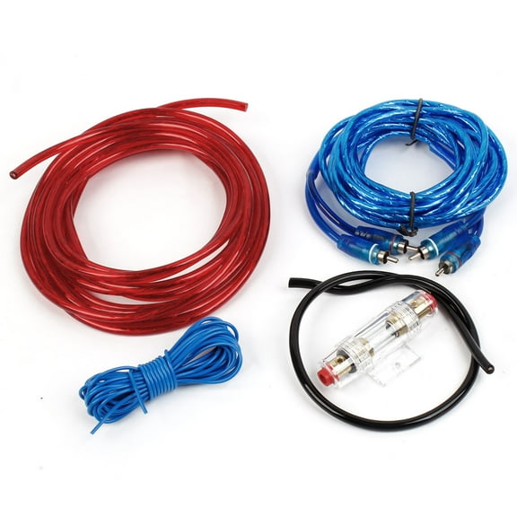 Unique Bargains Auto Car Spare Parts Audio Power Amplifier Cable Wiring Kit Set