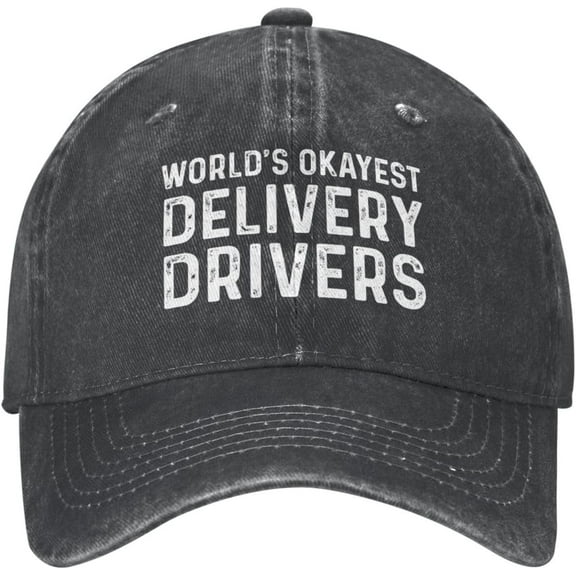 World's Okayest Delivery Drivers Hat for Men Baseball Hats with Design Cap