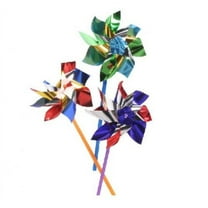 6" Dozen Multicolor Pinwheel Yard Garden Ornament Party Favor Decoration