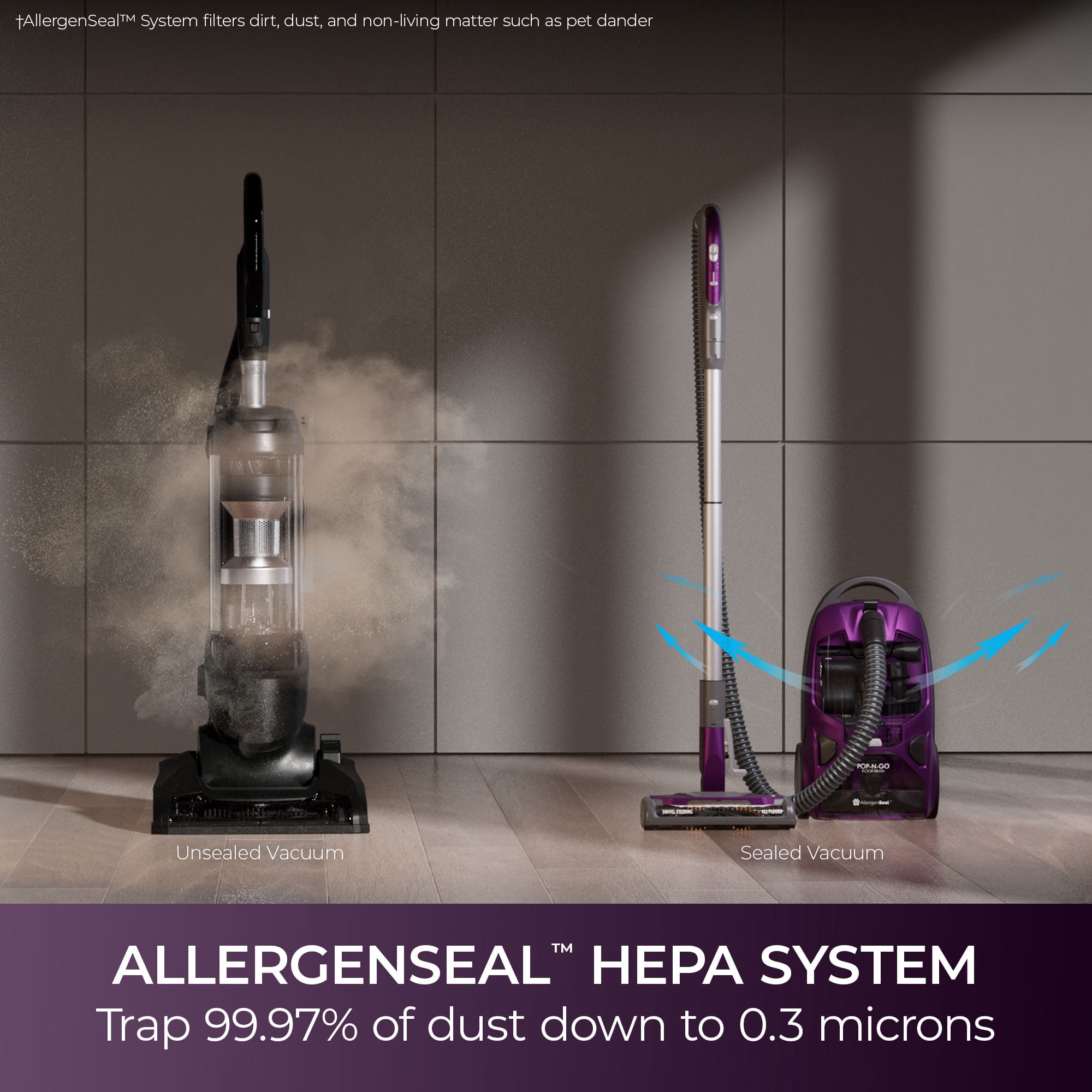 Kenmore POP-N-GO® 600 Series Canister Vacuum, Bagged, 25ft Cord, Hair Eliminator®, AllergenSeal HEPA Filtration, Deep Cleaning, All Floors, BC4031