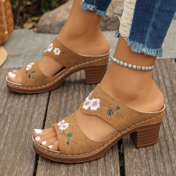 WILLBEST Sandalias Elegantes Para Mujer Para Uso Diario Con Diseño De Punta Abierta Y Tacón Alto Para Primavera Y Verano.