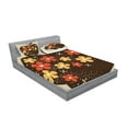thumbnail image 2 of Ambesonne Modern Fitted Sheet & Pillow Sham Set, Vector Big Apple, Full, Dark Brown Marigold, 2 of 2