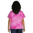 thumbnail image 3 of Terra & Sky Women's Plus Size Raglan Sleeve Tie Front Tee, 3 of 5