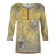 thumbnail image 4 of ICHUANYI Clearance Women's Fashion Printed Loose T-shirt 3/4 Sleeves Blouse Round Neck Casual Tops(Yellow, L) ICHUANYI WER2023080809048, 4 of 4