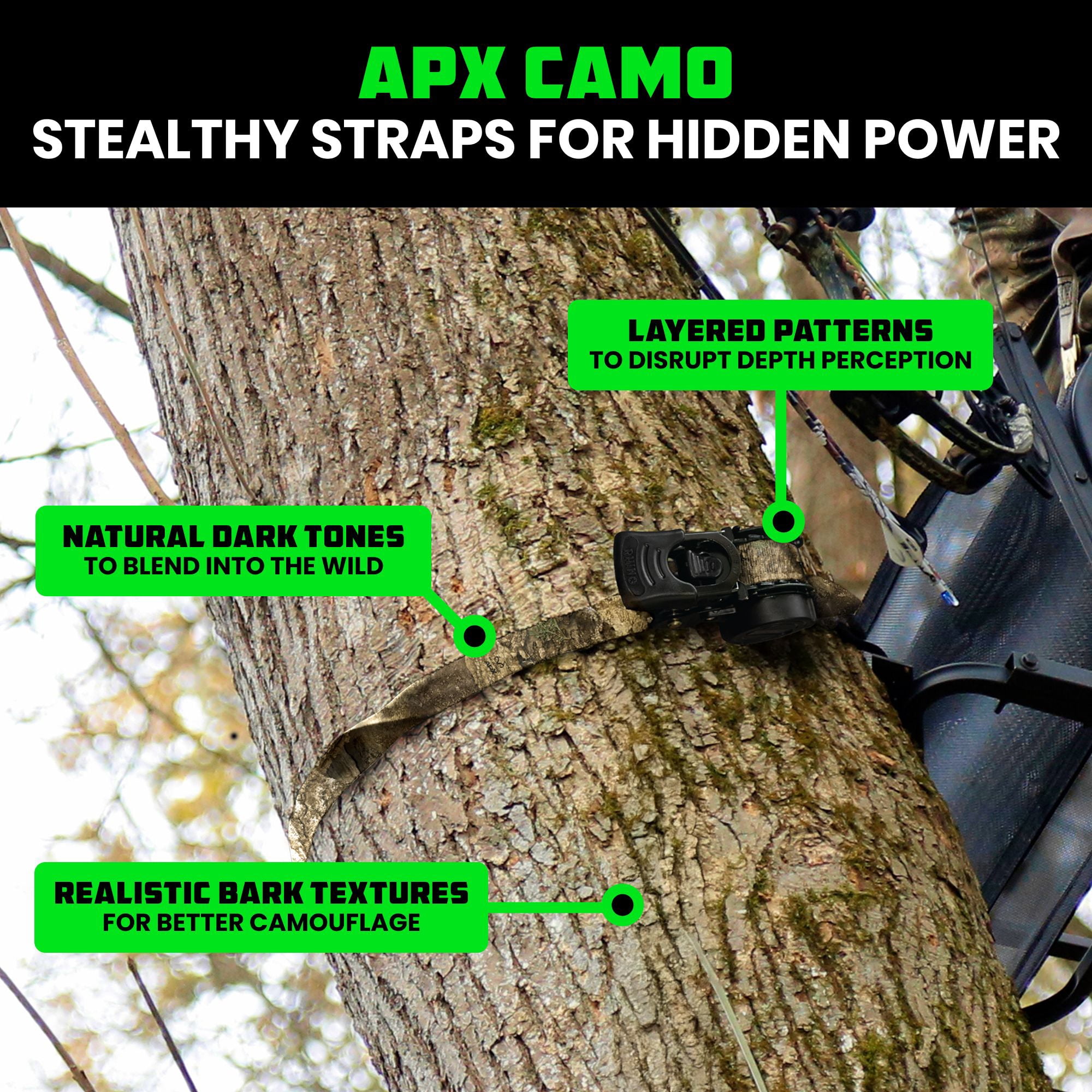 Rhino USA x Realtree Retractable Ratchet Straps (2PK) 2"x 9' (1,209lb Break Strength)- Heavy Duty Auto Self Retracting Tie Down Straps for Truck, Cargo Trailer, Motorcycle, ATV, UTV- Realtree APX Cam