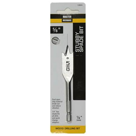 

Master Mechanic 158844 Stubby Spade Drill Bit 4 x 5/8-In. - Quantity 6