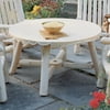 Rustic Natural Cedar Furniture Harvest Family Round Table - Without Umbrella Hole