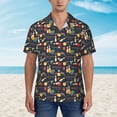 thumbnail image 2 of Pofeuu Christmas Holiday Bowling Print Hawaiian Shirt for Men Sleeves Casual Button Down Summer Beach Dress Shirts T-Shirts,XX-Large, 2 of 7