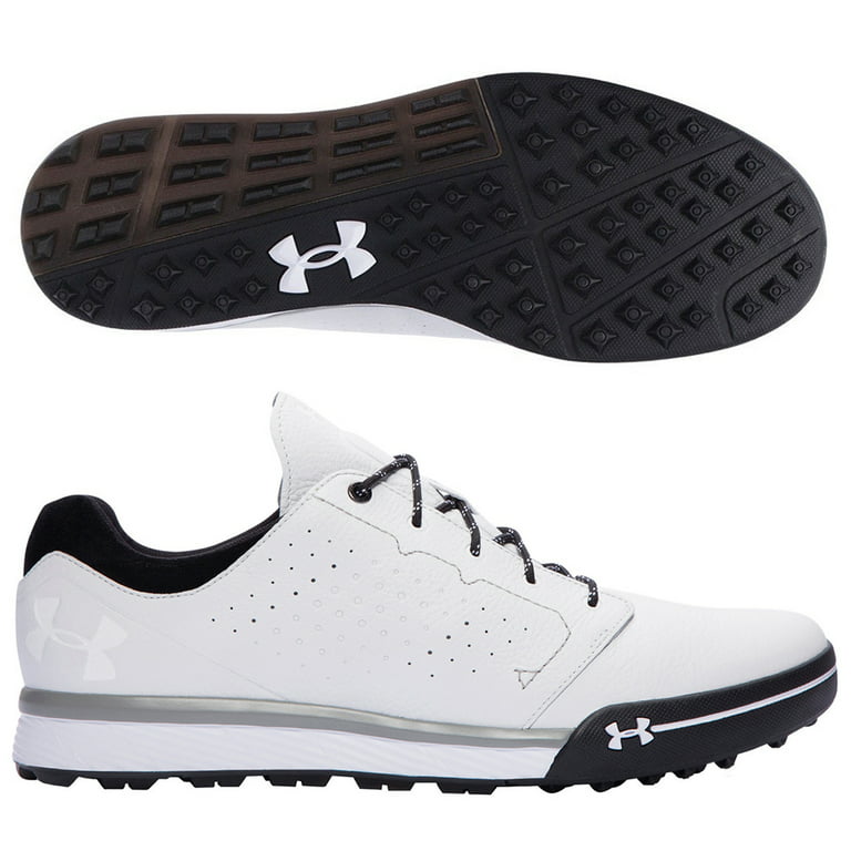 New Mens Under Armour Tempo Hybrid Golf Shoes White/Black Size 11 M 
