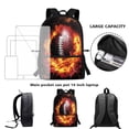 thumbnail image 6 of Uorisanigo Rugby Printed Kids Backpack Childrens Backpacks, Lightweight Casual Daypack Fit Preschool Kindergarten Elementary, 17 Inch Large Capacity School Bag Book Bags, 6 of 6