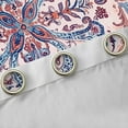 thumbnail image 5 of Feelyou Adult Bohemian Damask Black Out Curtains, Blue Orange Flower Floral Curtains Pack of 2 (42x63 Each), Tribal Paisley Mandala Bedroom Curtains, Black Out Curtains Decor, 5 of 7