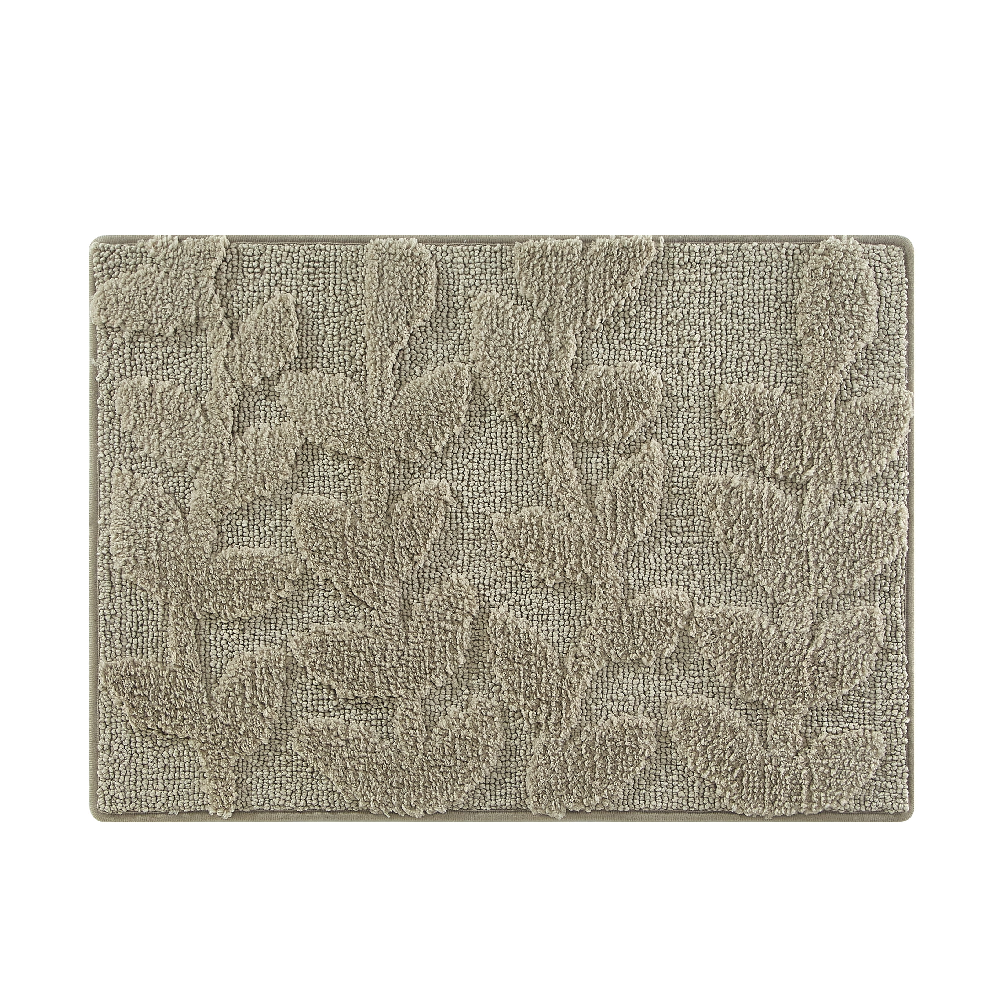 Mainstays 15-Piece Brown Leaves Bathroom Set – Shower Curtain, Bath Rugs & Hooks, Nature-Inspired Washable Décor