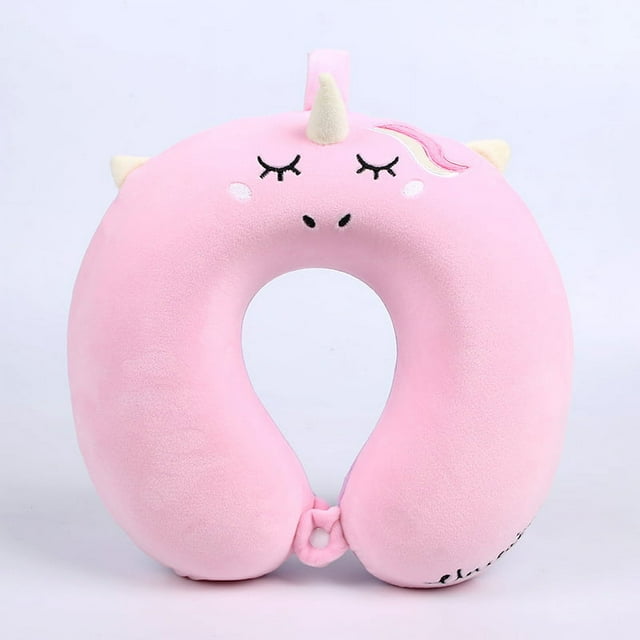 Almohada para el cuello ZHAOCHENG para niños en avión coche tren espuma viscoelástica azul 30*30 cm