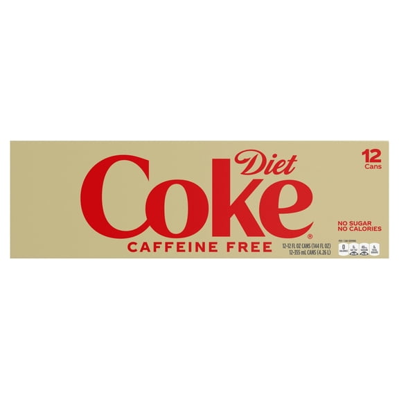 Coke Soda Diet Caffeine Free Cola - 12-12 Fl. Oz.