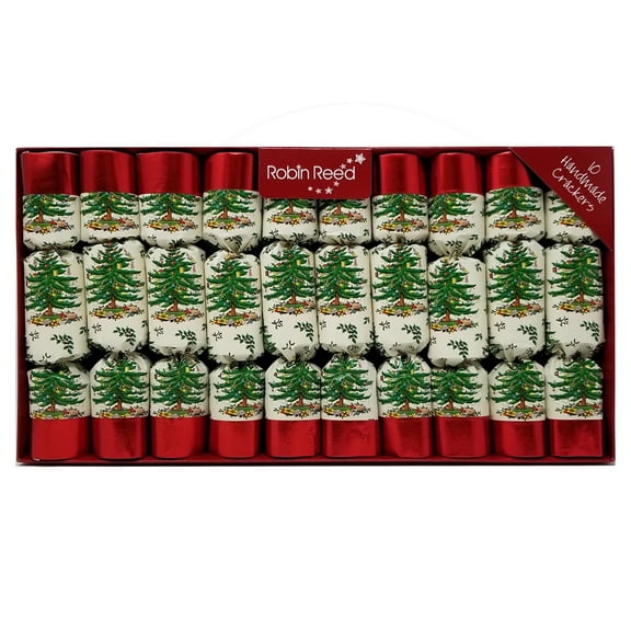 Robin Reed English Holiday Christmas Crackers, pack of 10 x 8.5" - Spode Party Crackers