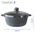 thumbnail image 4 of Batería De Cocina CHIC-FANTASY De Aluminio Recubrimiento De Granito 10 Pz Azul marino M16555-DARKBLUE, 4 of 6