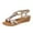 Gold, variant on Fesfesfes White Sandals Woman Strappy Sandals Women's Ladies Summer Crystal Bling Wedges Beach Shoes Roman Sandals 6.5(38)