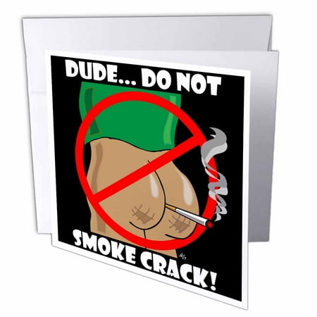 3dRose DO NOT SMOKE CRACK image 1, Greeting Cards, 6 x 6 inches, set of (Best Way To Smoke Crack)