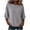 X-Gray, variant on GERsome Womens 3/4 Sleeve T-Shirts Comfy Cotton Linen Crew Neck Summer Loose Casual Business Work Tops,White,Size L