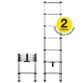 thumbnail image 1 of Escalera Telescópica Aluminio 2 Metros Retráctil Plegable - Soporta 150 kg - Diseño Compacto Portátil con Seguros de Bloqueo, 1 of 5