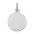 thumbnail image 3 of 925 Sterling Silver Solid Graduation Day Disc Charm 21x13mm Wide Pendant Necklace for Women, 3 of 4
