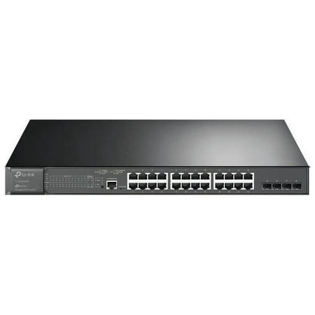 UPC: 0845973010157 | TP-Link JetStream 28-Port Gigabit L2 Managed Switch with 24-Port PoE+ – 24 Ports – Manageable – 2 Layer Supported – Modular – 4 SFP Slots – 463.80 W Power Consumption – 384 W PoE Budget – Optical Fibe