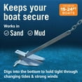 thumbnail image 2 of Better Boat Silver Steel 8.5 lbs Fluke Anchor with Chain and Rope Set, 2 of 6