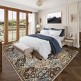 thumbnail image 4 of Garvee 5'x7' Vintage Distressed Area Rug Geometric Carpet with Non Slip Backing, Machine Washable Rug Stain Resistant Indoor Rug for Living Room Bedroom Home Office, Brown, 4 of 8