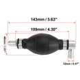 thumbnail image 3 of Unique Bargains 2pcs 12mm 1/2' Black Fuel Transfer Vacuum Fuel Line Hand Primer Bulb Pump Line Hose Hand Primer for Marine Boat Diesel, 3 of 7