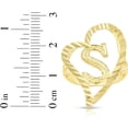 thumbnail image 4 of Floreo 10k Yellow Gold A-Z Cursive Letter and Heart Initial Ring, Large Heart (1.1"), 4 of 5