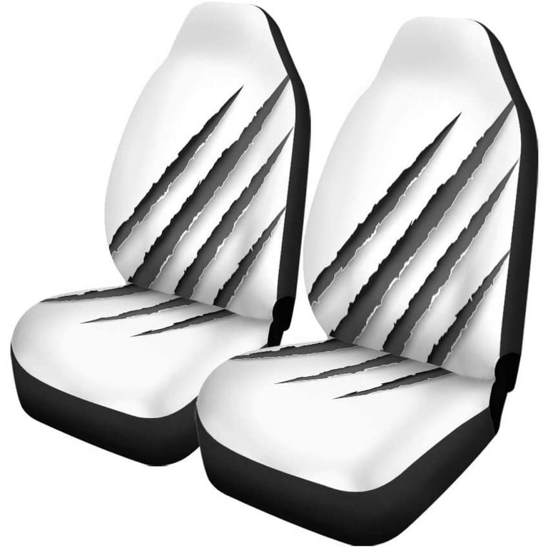 Tiger and White Cat Car Seat Cover - Set of 2 Tiger and White Cat Car Seat Cover - Set of 2