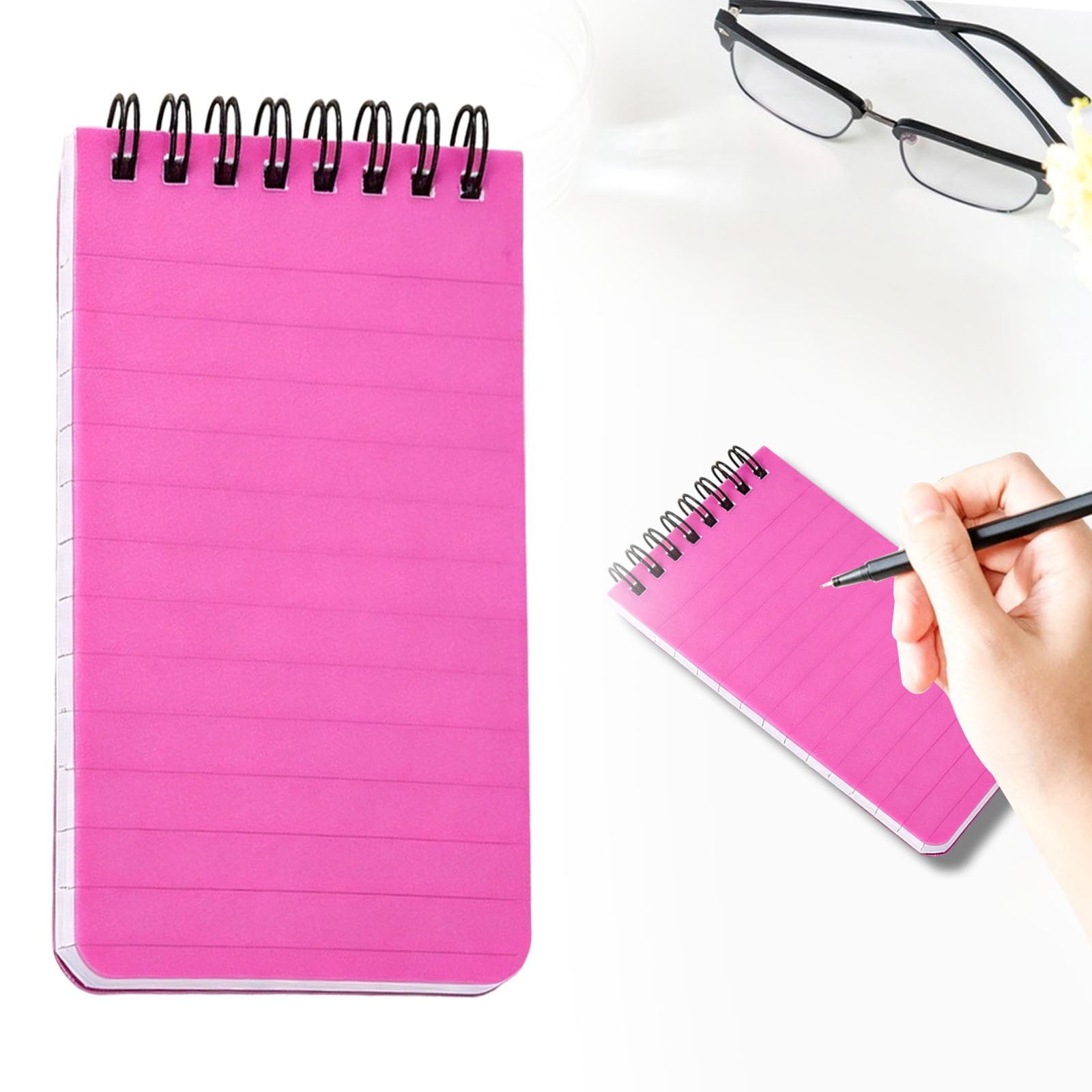 YardChic Pocket Notebooks A7 Mini Notepad Small Spiral Notebooks 60 Sheets Top Bound Spiral Notebook Portable Mini Memo Pad with Smooth Writing Pages for College Office Home Classroom Essentials