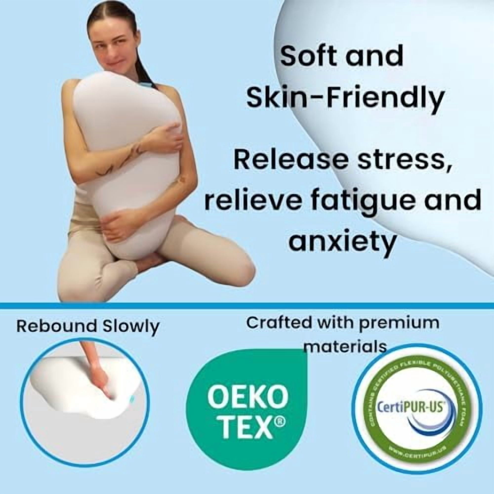 Cloud Shaped Contour Cervical Memory Foam Pillow with Additional Pillowcase - Soft Neck Support for Side Stomach Back Sleepers - Comfortable Slow Rebound Pillow with Ergonomic Design$$Bedding