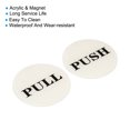 thumbnail image 3 of Unique Bargains 2.8' Push Pull Signe de Porte, 1 Paires Acrylique Autocollant Dos Rond Signe Autocollant de Porte Blanc/noir, 3 of 6