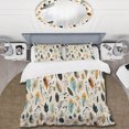 thumbnail image 2 of Designart "Countryside Bohemian Charm" Brown Botanical Bedding Covert Set - Bohemian & Eclectic Bed Set With 2 Shams, 2 of 5