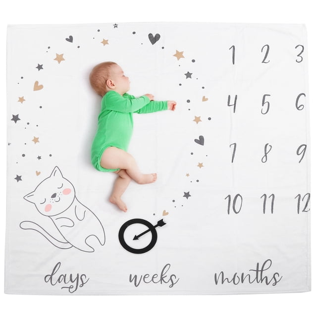 Material Amigable Con el Medio Ambiente Suave en la Delicada Manta de Hito Para Bebé del Bebé, Tabla de Crecimiento de Bebés, Niños para Bebés Fotos Fotogragas