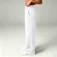 thumbnail image 5 of BUIGTTKLOP Womens Sweatpants Fleece Lined Wide Leg Baggy Lounge Sweat Pants High Waisted Comfy Casual Warm Fall Winter Workout Gym Trousers, 5 of 7
